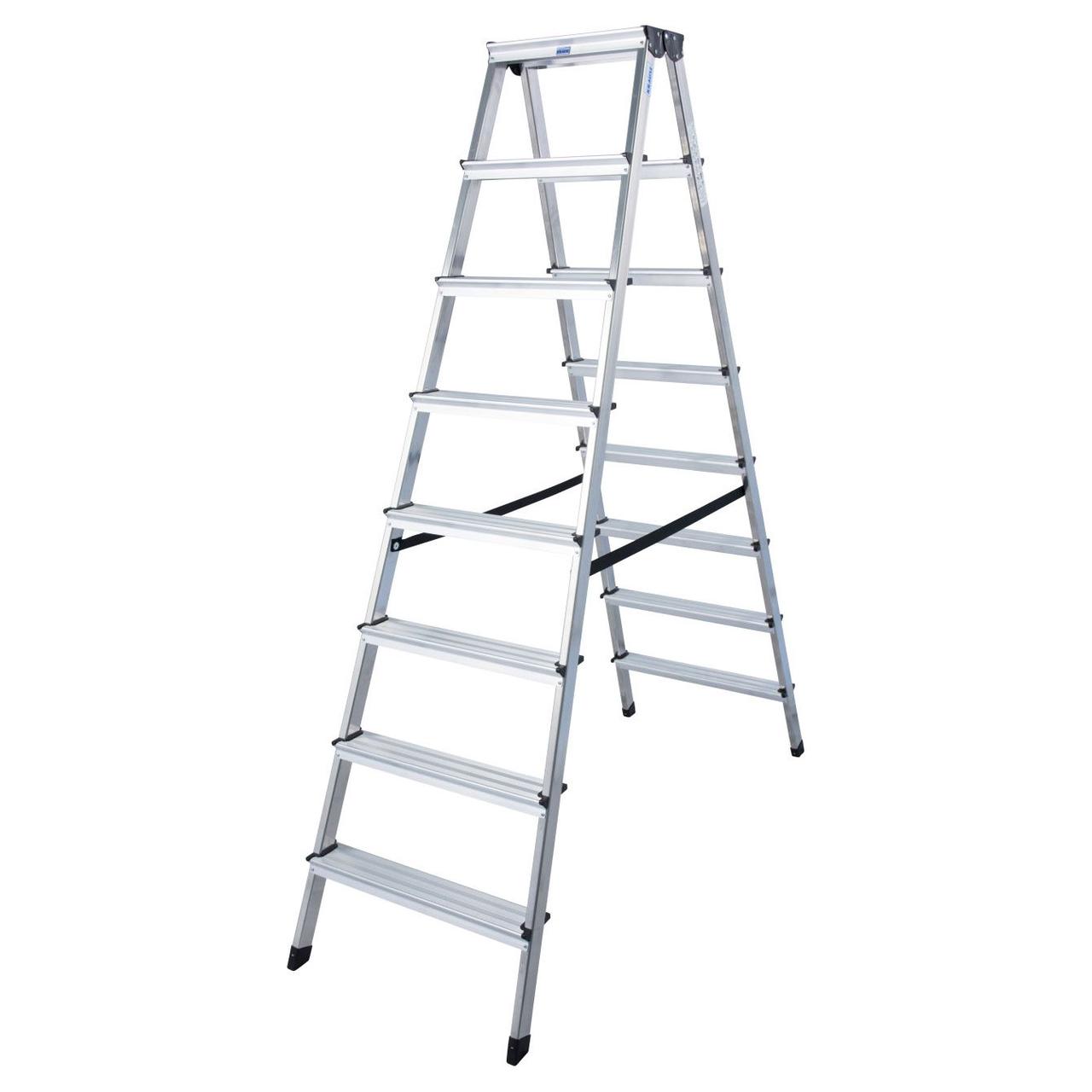 Стремянка двухсторонняя алюминиевая KRAUSE "MONTO" DOPPLO 2х8 120373, фото 1