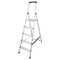 Стремянка алюминиевая KRAUSE "MONTO" SOLIDY 1х5 126238