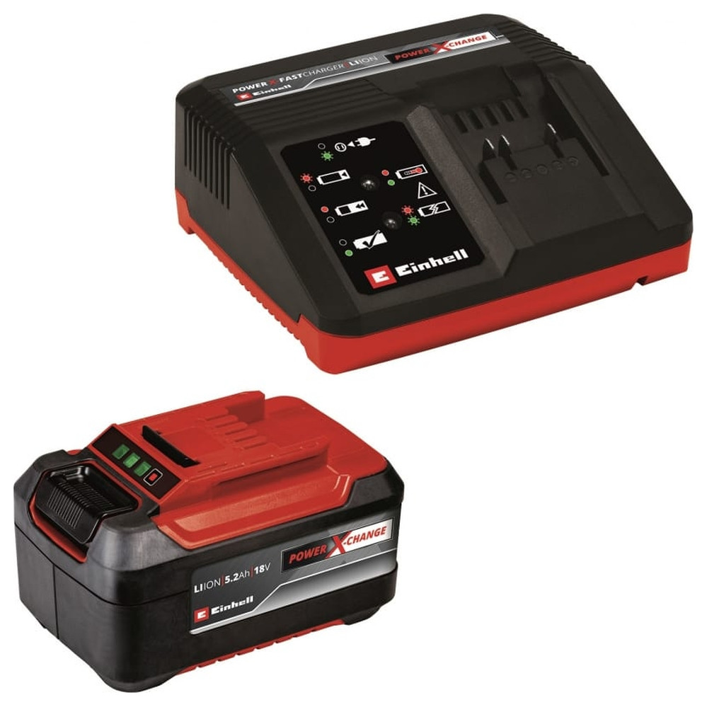 Зарядное устройство Einhell 4A Fastcharger + аккумулятор 5.2Ah 4512114, фото 1
