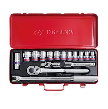 King Tony 1/2" Набор дюймовых головок 12-гр. 3/8" - 1-1/16" (16пр.)