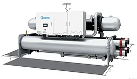 Винтовой чиллер с водяным охлаждением и испарителем затопного типа SCWE160EV 558 кВт