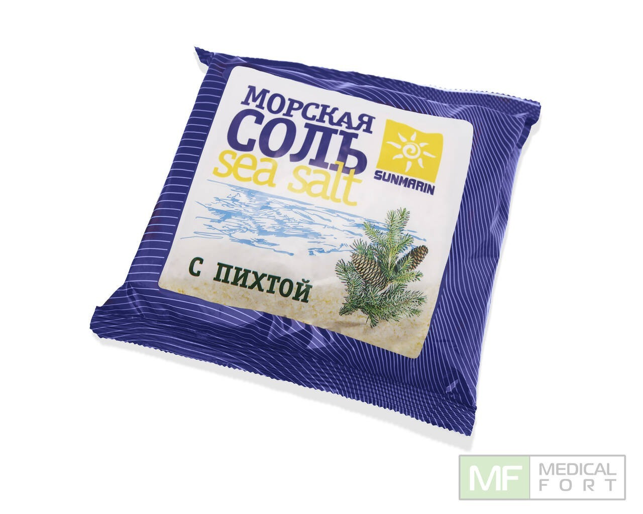 Соль косметическая морская природная с пихтой Sunmarin, 1кг , Медикалфорт Беларусь.