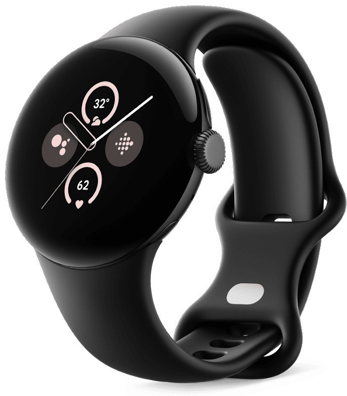Google Pixel Watch 2 LTE Matte Black case/Obsidian Activ band