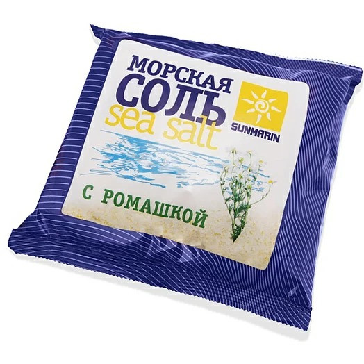 Соль косметическая морская природная с ромашкой, 1кг, Медикалфорт  Беларусь.