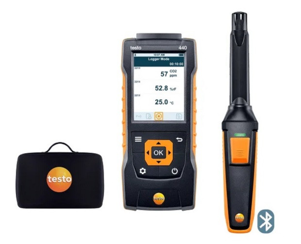 Testo 440 в комплекте с зондом CO2  c Bluetooth. В реестре СИ РК, фото 1