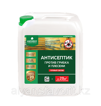 АНТИПЛЕСЕНЬ -пропитка антисептик для древесины готовый состав.5 литров. до 20 кв.м, фото 1