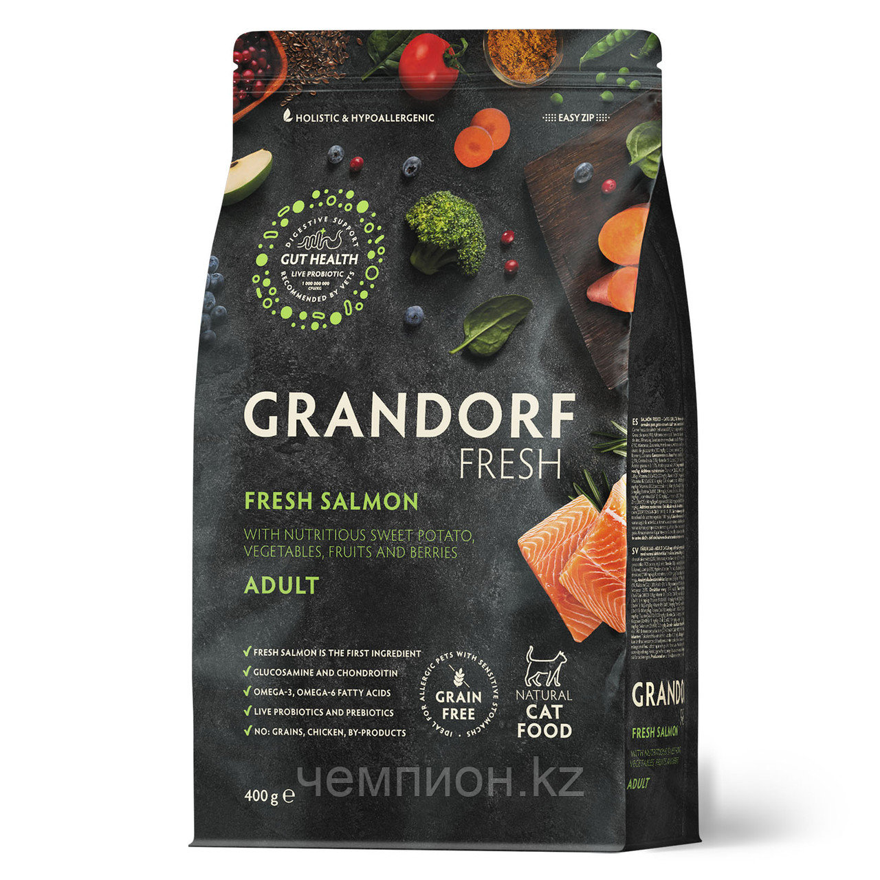 852574 GRANDORF FRESH Salmon & Potato Adult - лосось & батат для взрослых кошек уп. 400 гр