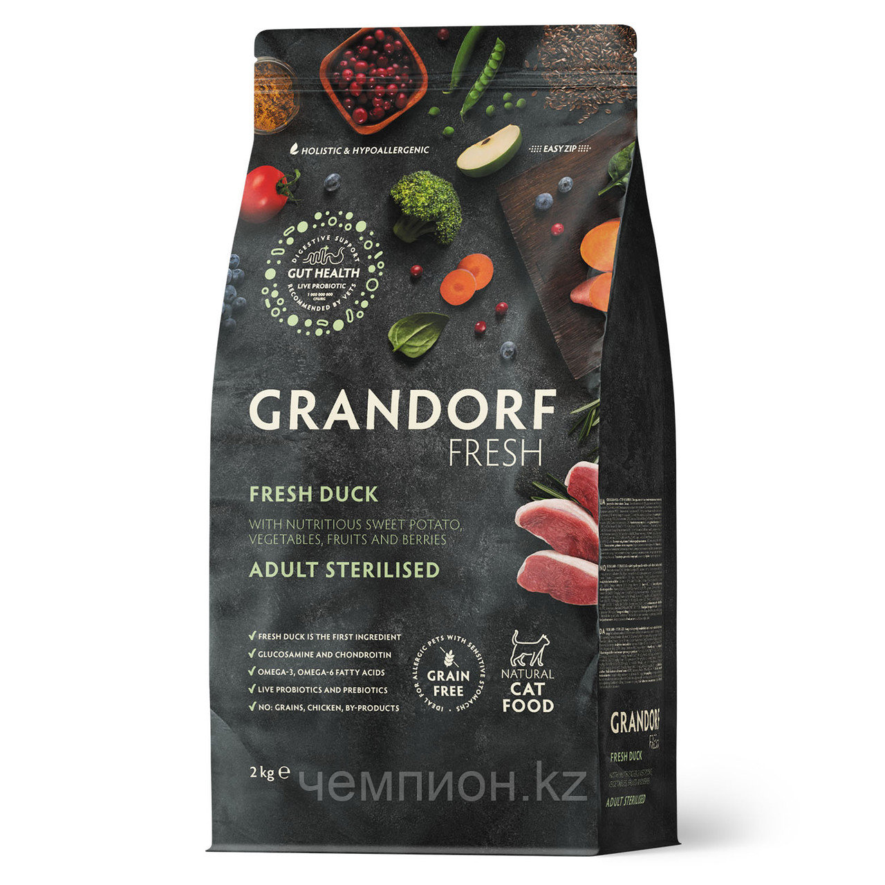852666 GRANDORF FRESH Duck & Potato Adult Sterilised - утка & батат для стерилизованных кошек уп. 2 кг