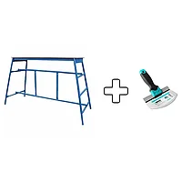 Столик малярный ПРОМЫШЛЕННИК H90 СМН90 + Шпатель малярный полукруглый BIHUI 165х100мм PTK165