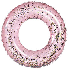 Баллон для купания полупрозрачный с пайетками (розовое золото) 90 см