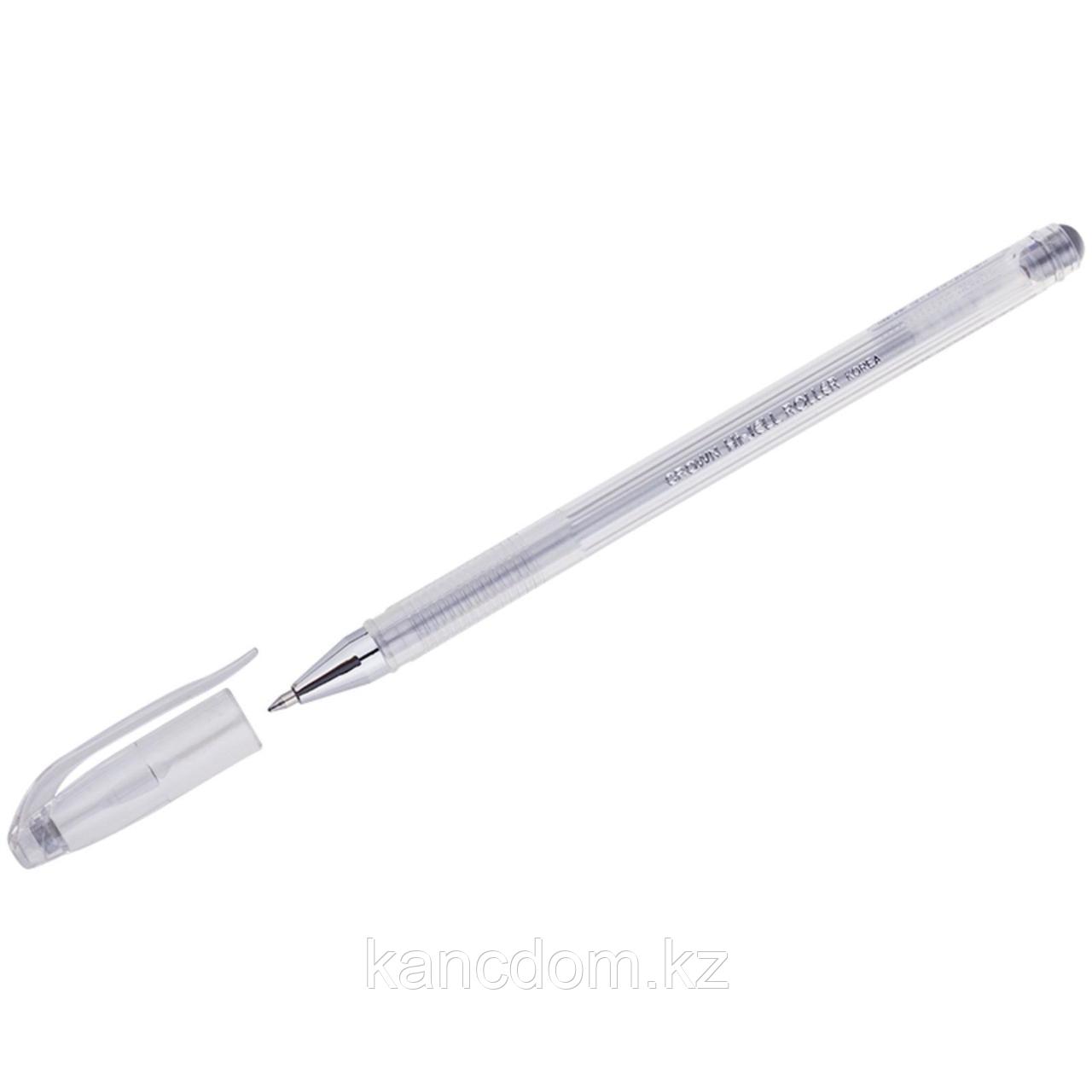 Ручка гелевая Crown Hi-Jell Metallic, узел 0.7 мм, чернила серебро 001965
