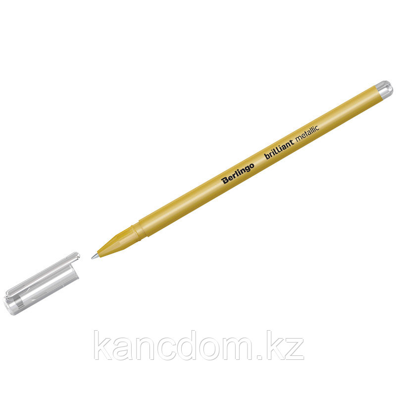 Ручка Гелиевая Berlingo "Brilliant Metallic" золото металлик, 0,8мм