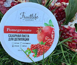 Паста для сахарной депиляции цветная Гранат, плотность средняя FRUIT LIFE 300 гр