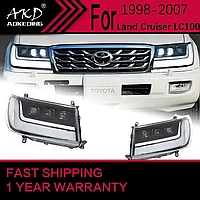 Передние фары на Land Cruiser 100 2005-07 дизайн LC300 NEW STYLE