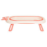 Детская ванна складная Pituso (встроенный термометр) Персик 91см, фото 5