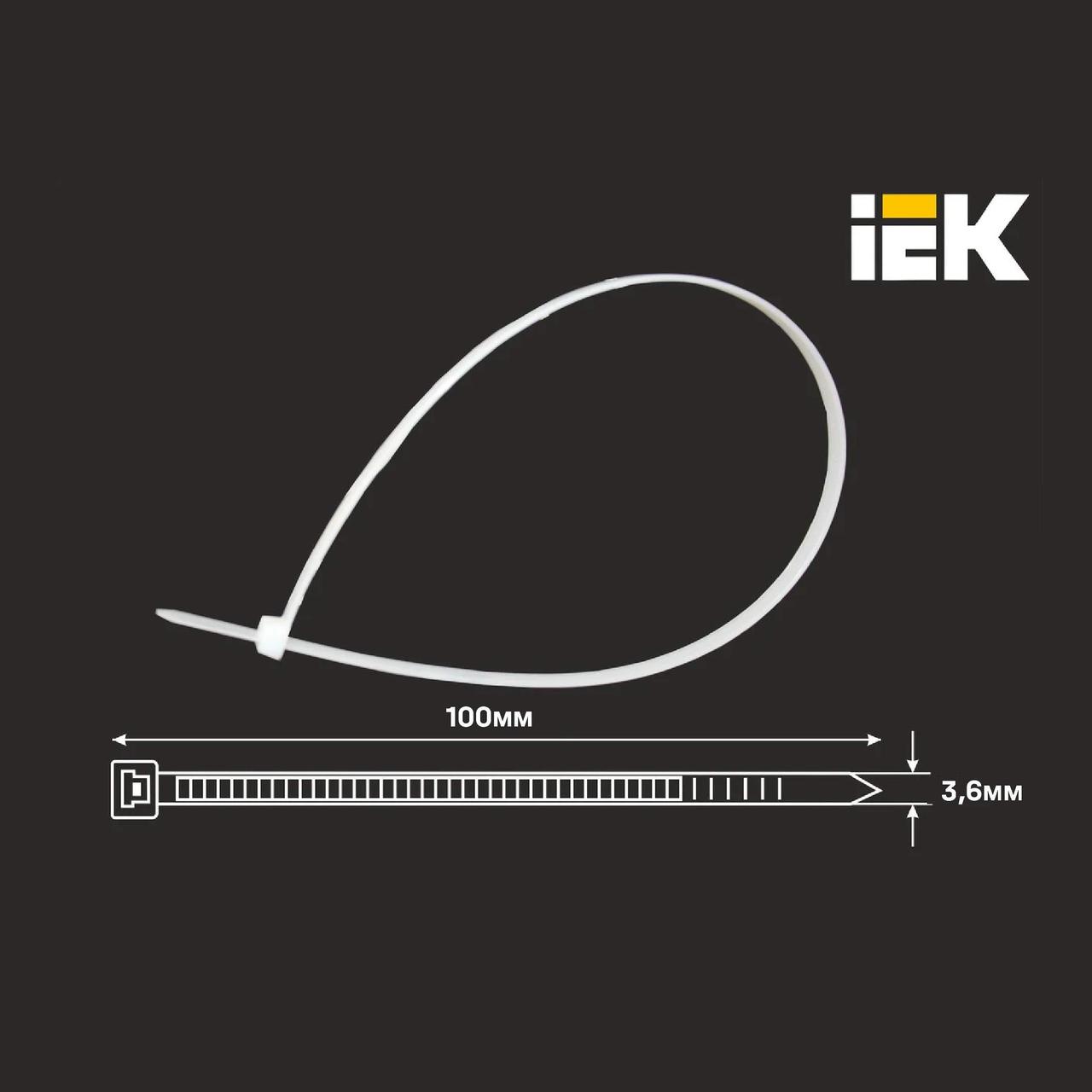 Хомут 3.6*100 IEK бел.