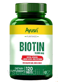 Биотин (Biotin AYUSRI), 120 таб, фото 1