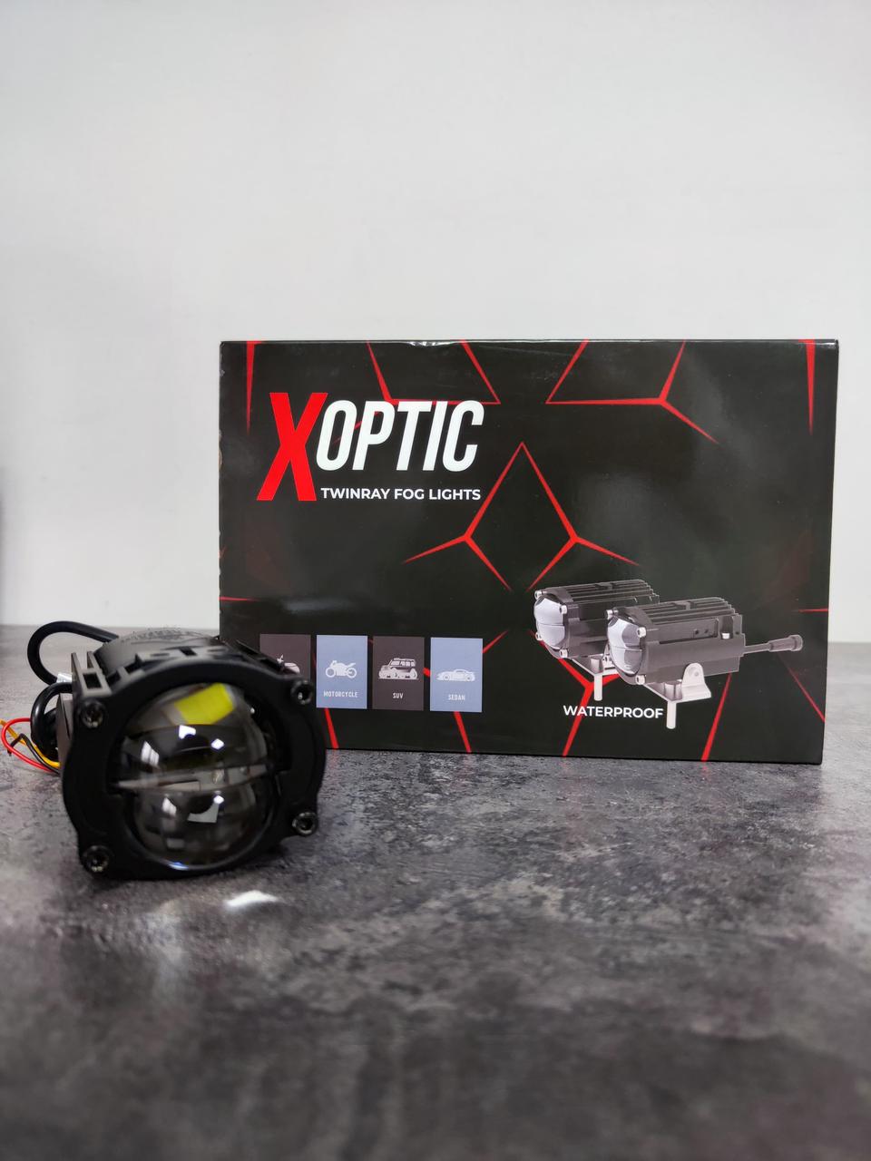 Bi LED противотуманные линзы X-Optic TwinRay FOG Light 3000k - 5000k
