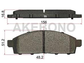 Колодки тормозные перед MMC L200 06- PAJERO SPORT 98-09 CHALLENGER II 08- NISSAN NV200 10