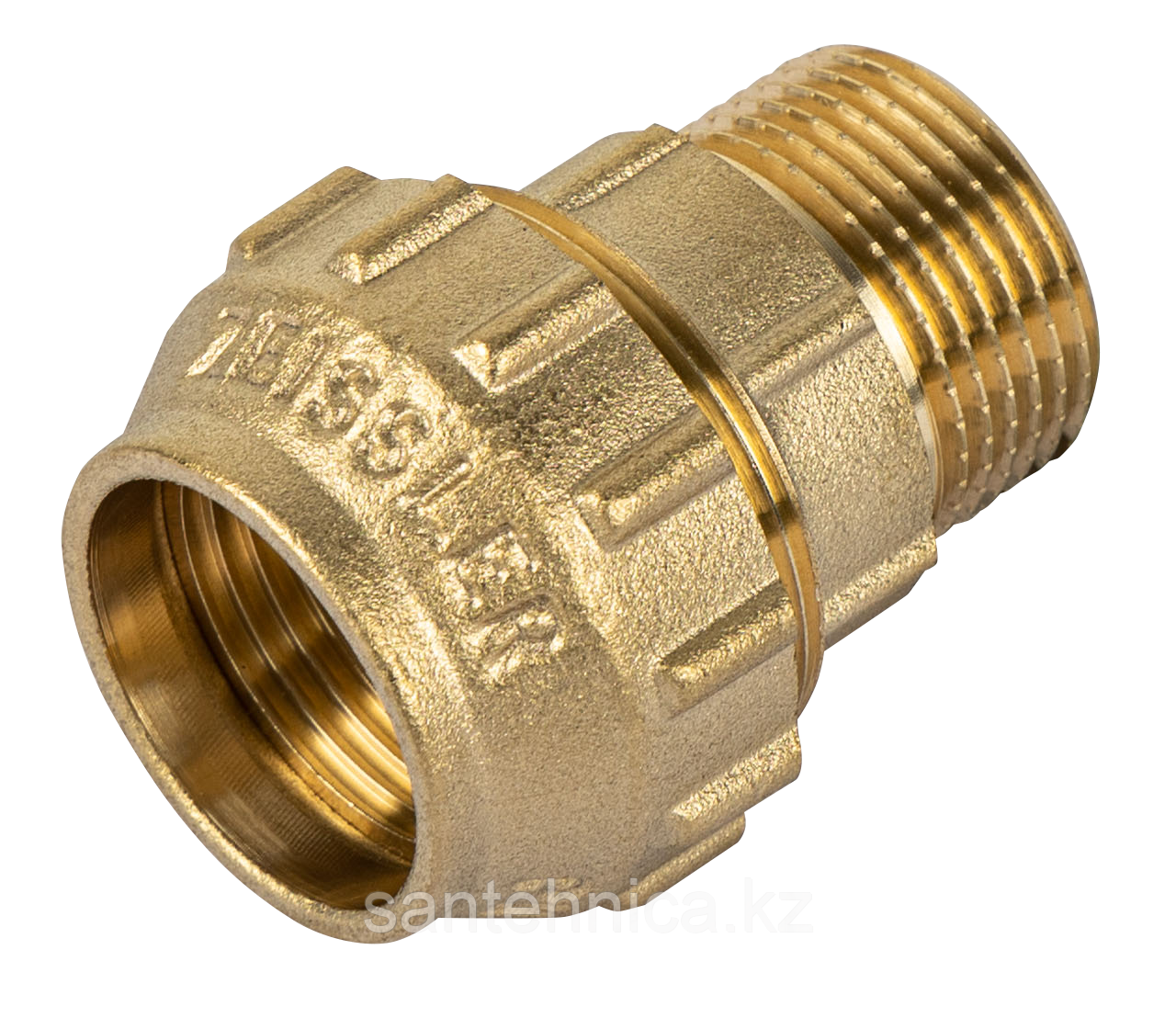 Муфта с наруж. резьбой для труб ПНД 32х1 1/4" НР латунь (5/40)