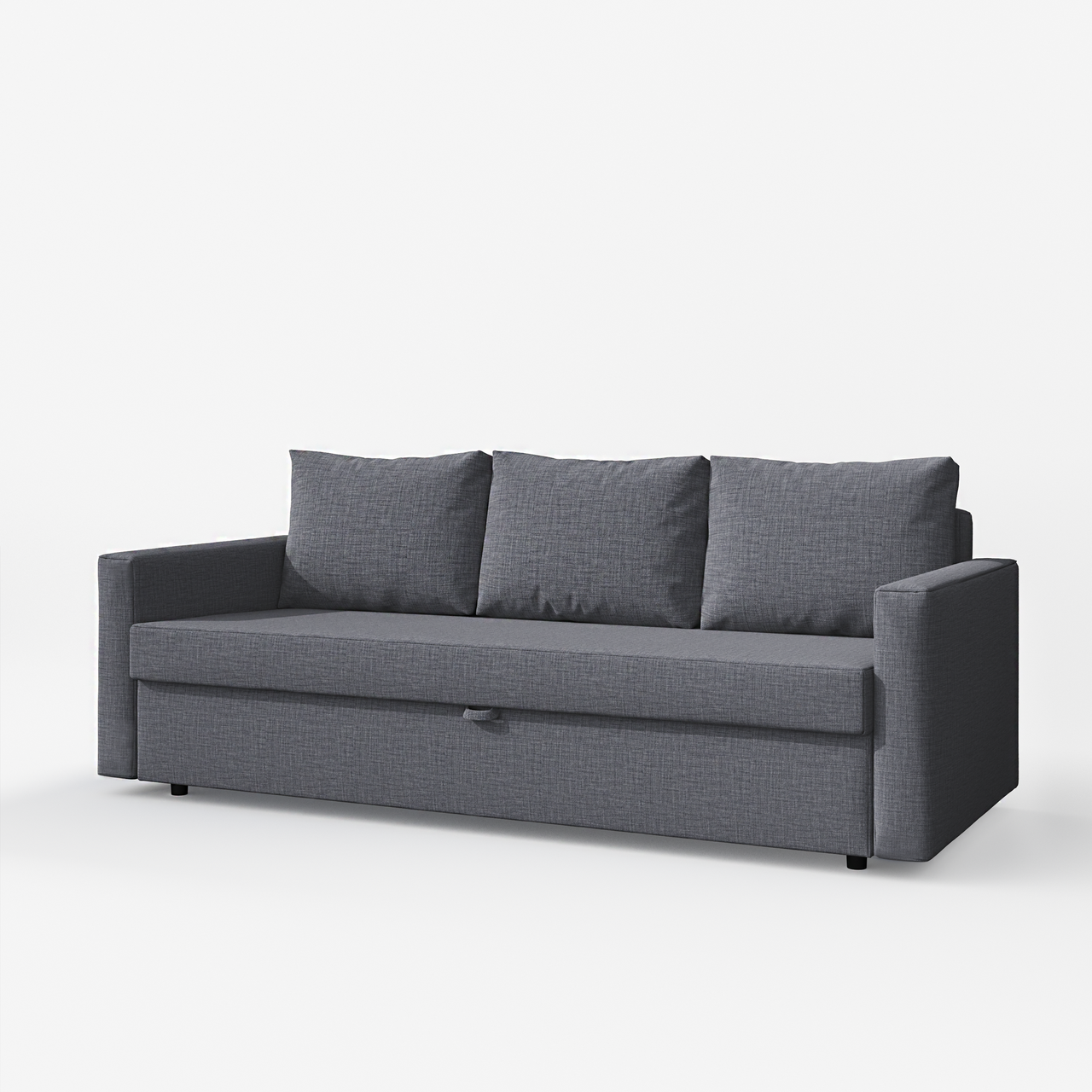 Диван-кровать 3-местный ФРИХЕТЭН-Aldan, Шифтебу темно-серый ИКЕА, IKEA