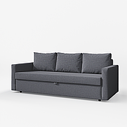 Диван-кровать 3-местный ФРИХЕТЭН-Aldan, Шифтебу темно-серый ИКЕА, IKEA