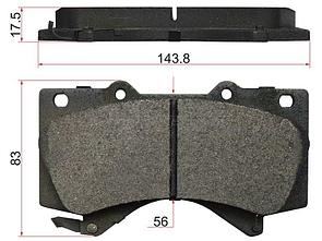 Колодки тормозные перед TOYOTA LAND CRUISER 200 /LEXUS LX570 07-