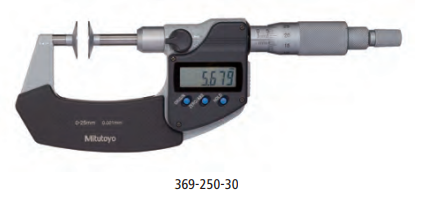 Серия 369 Mitutoyo Дисковые микрометры Digimatic с  невращающимся микровинтом