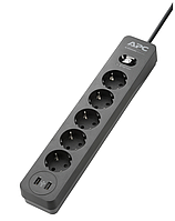 Сетевой фильтр APC Essential SurgeArrest 5 Outlet 2 USB Ports Black 230V Germany