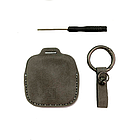 Чехол для смарт ключа Zeekr, серого цвета, нубук, фото 2