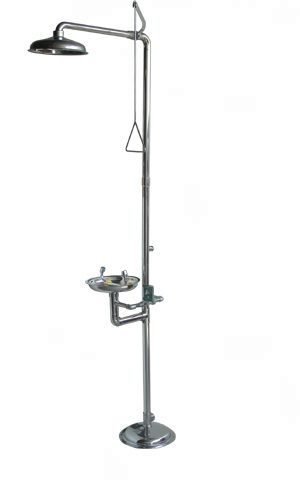 Аварийный комбинированный душ IST 15031000, промывка глаз и тела