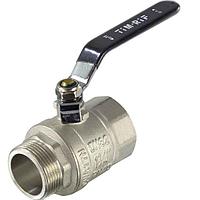 Кран шаровой латунь никель STRONG Ду20 (3/4") "НР/ВР" рычаг TIM (10/40)