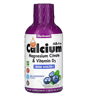 Цитрат кальция и магния с витамином D3, вкус голубики, 473 мл Bluebonnet Nutrition