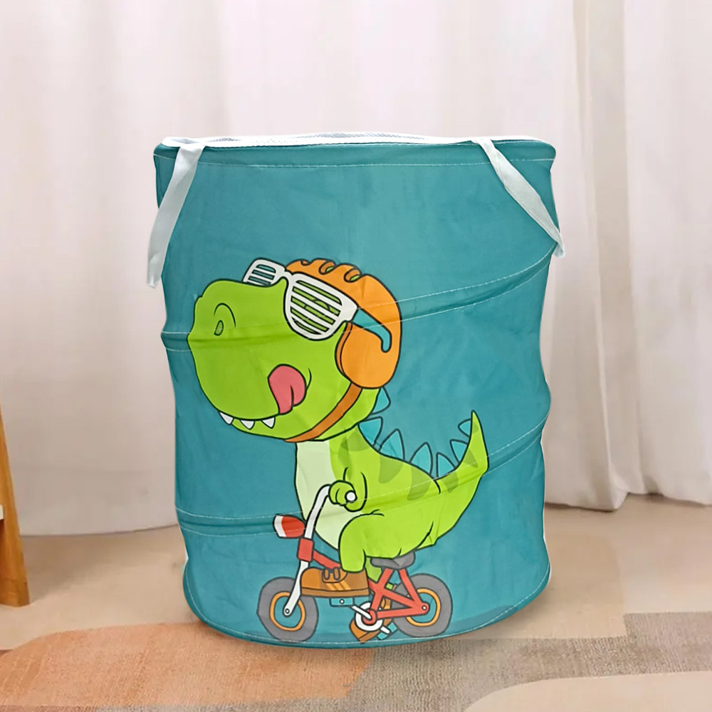 Корзина для игрушек 50х40см с динозавром на велике