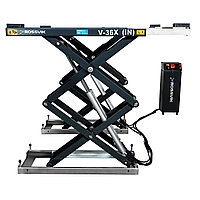 АВТОПОДЪЕМНИК НОЖНИЧНЫЙ ROSSVIK PRO V-36X (IN) ЗАГЛУБЛЕННЫЙ Г/П 3.6Т, 380В RAL7040 ЦВЕТ СЕРЫЙ