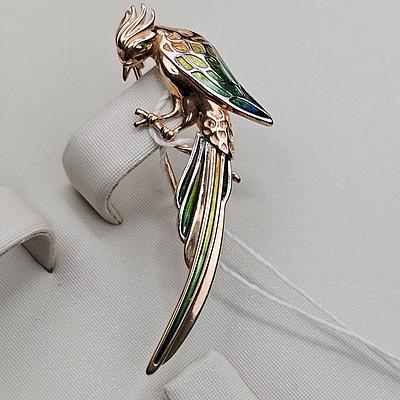 Золотая брошь эмаль 585 к/з проба 2,81гр