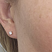 Золотые серьги с фианитами,  ж/з1.36 гр, 585 проба, фото 5