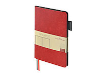 Блокнот А5 Boston, красный с серым срезом