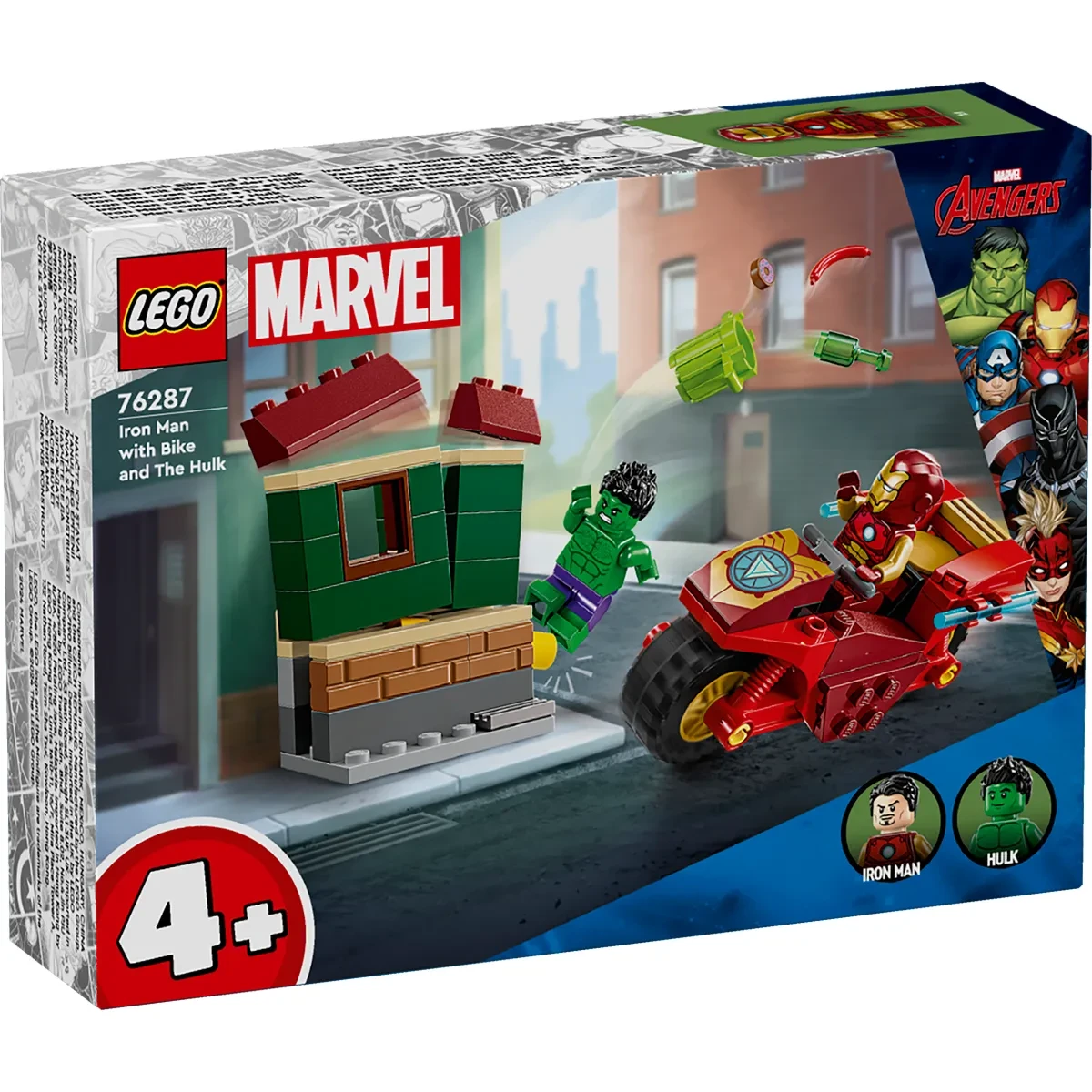 Лего Железный Человек на мотоцикле и Халк Lego