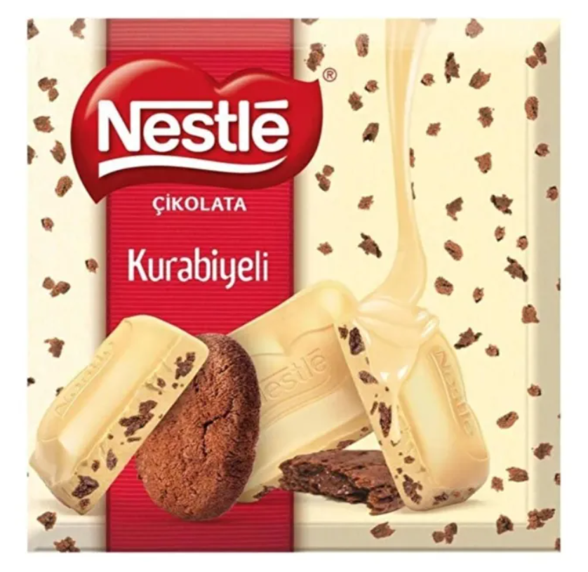 Белый шоколад NESTLE с какао и печеньем 60 гр