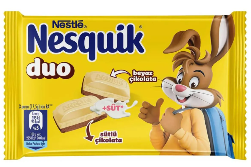 Шоколад белый и молочный Nesquik DUO 70гр