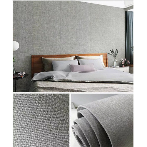 Обои-панно тканевые самоклеящиеся темно-серые BK102 плюс серебряный или ...