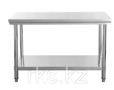 Стол из нержавеющей стали 120*80 круглый профиль Stainless steel workbench