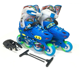 Роликовые коньки MIQI SKY (синий-размер 34-38) M