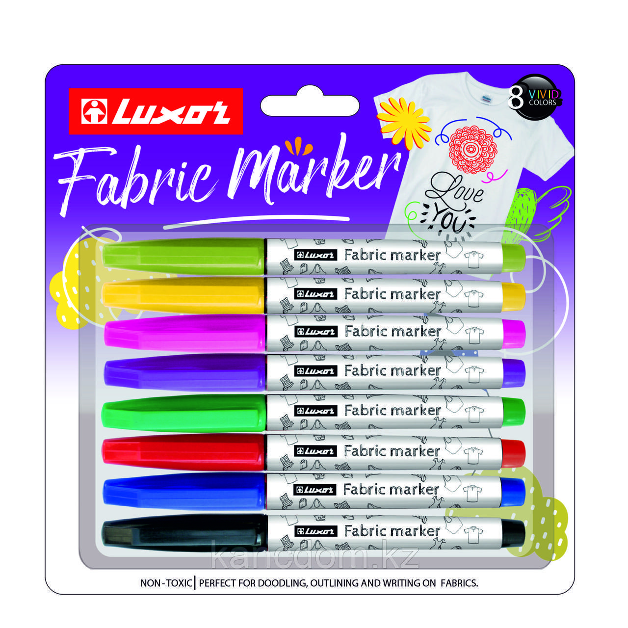 Маркер для Ткани 8шт LUXOR 33300