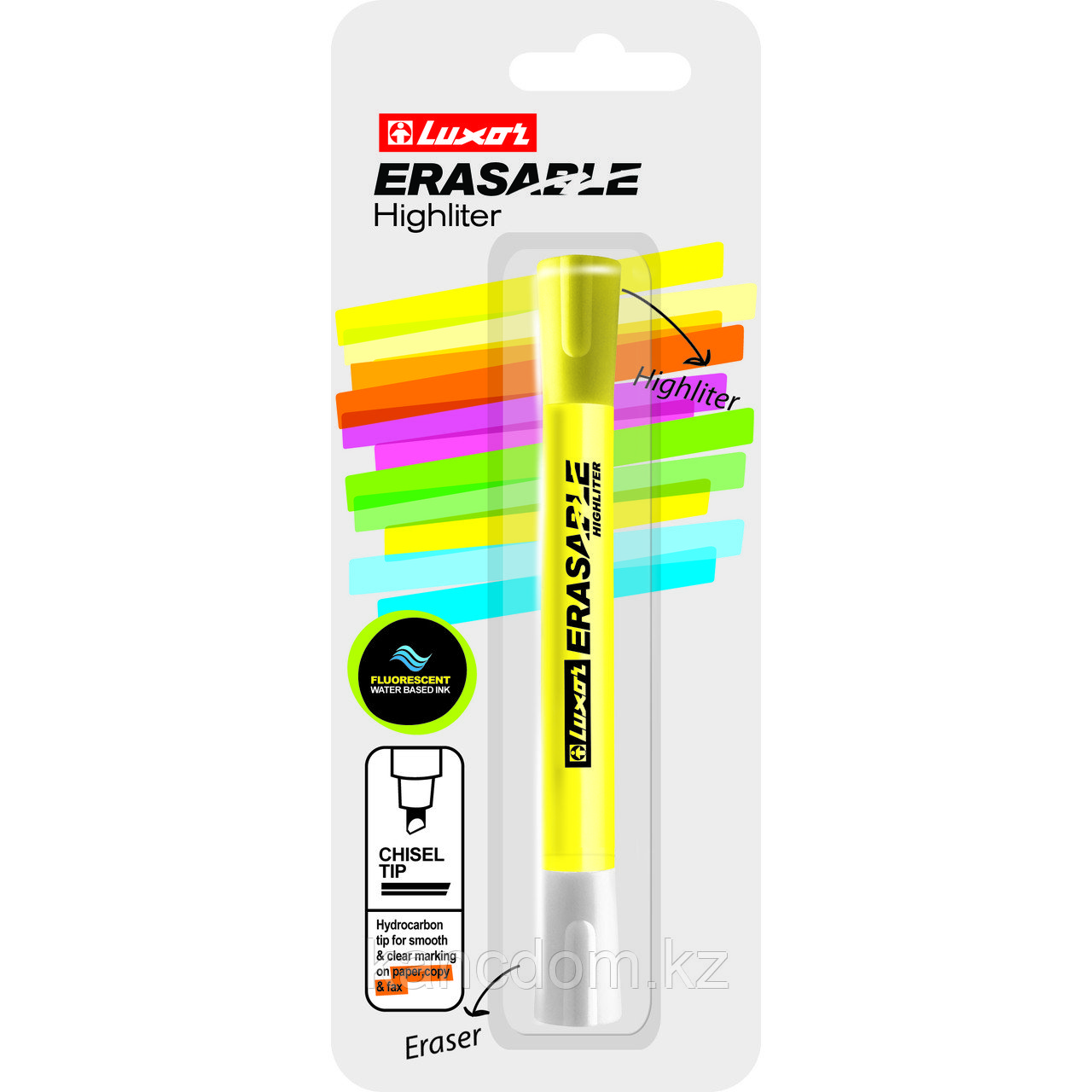 Маркер текстовыделитель LUXOR "Erasable" 4281