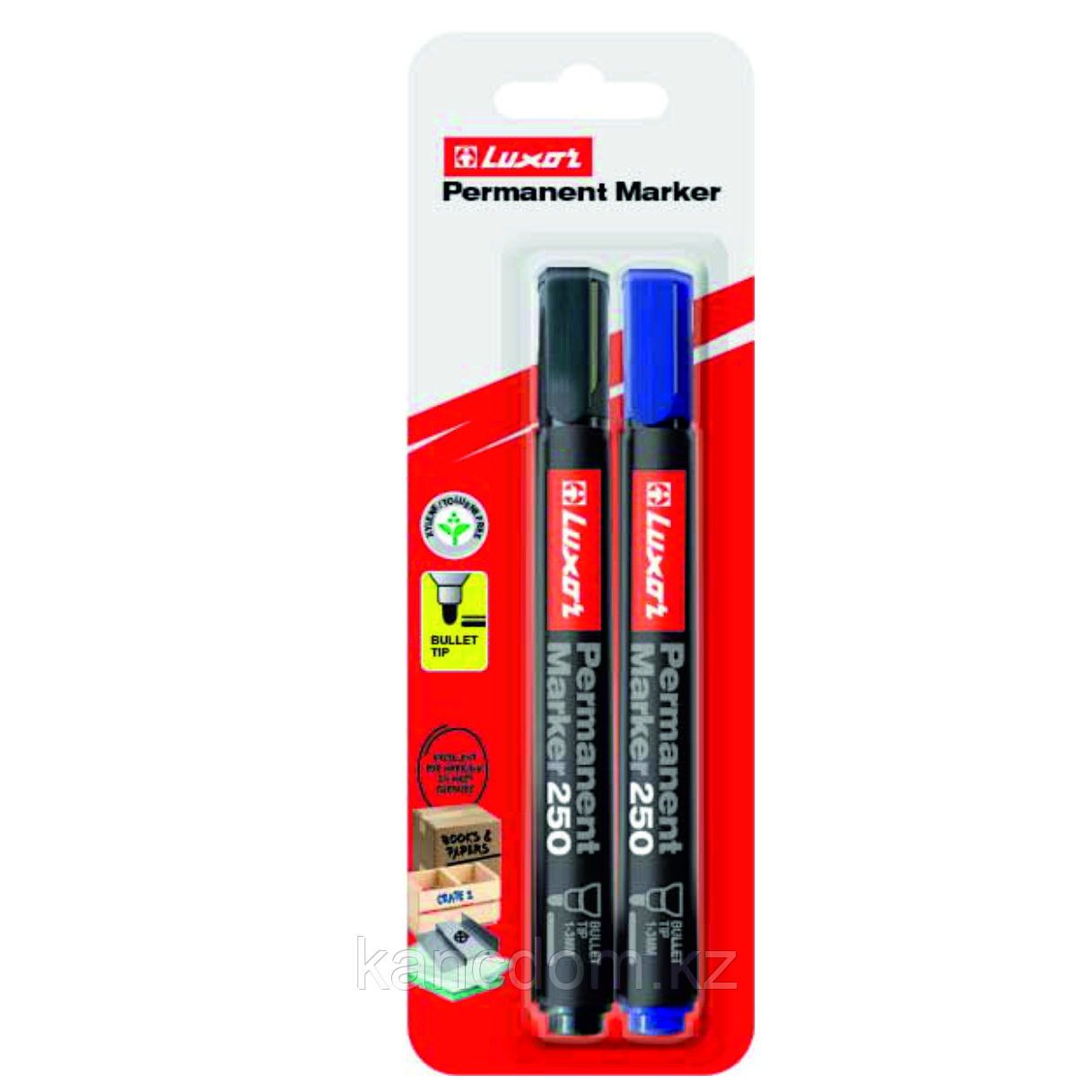 Маркер перманентный 2шт LUXOR "250" 3450