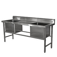 Мойка 2 секционная с рабочей поверхностью