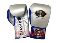 Кожаные боксерские перчатки "No Boxing No Life" 16 OZ