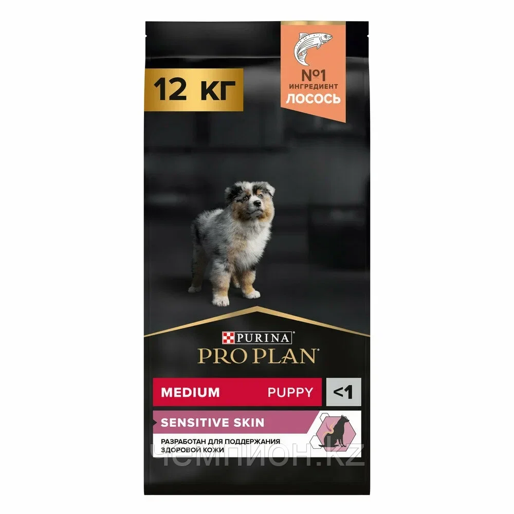 Pro Plan Puppy Sensitive Medium, Про План корм для щенков с чувств. пищеварением, с лососем, уп. 12кг, фото 1